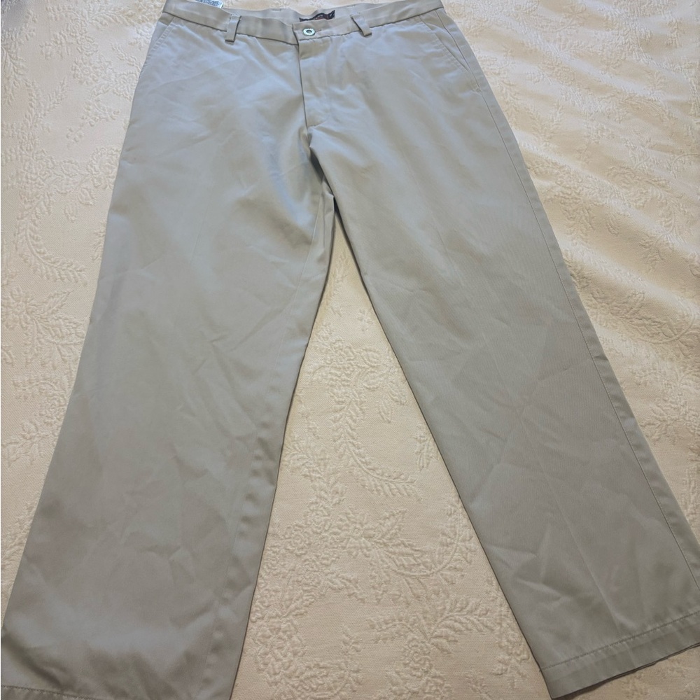 34/30 off white khaki chino pants flat front